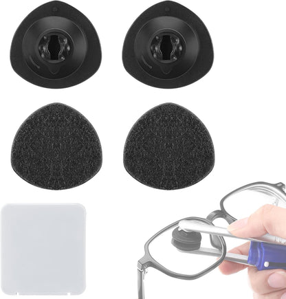 4 Pcs Replacement Cleaner Pads Compatible with Carbonklean Eyeglass Cleaner, Eye Glasses Cleaning Brush Pad Tool, for Cleaning Fingerprint of Lens and Glasses