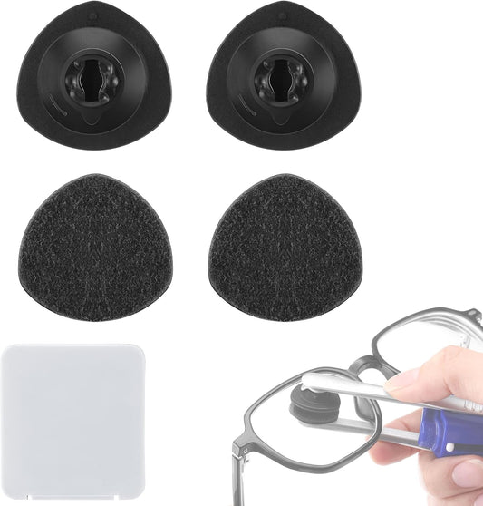 4 Pcs Replacement Cleaner Pads Compatible with Carbonklean Eyeglass Cleaner, Eye Glasses Cleaning Brush Pad Tool, for Cleaning Fingerprint of Lens and Glasses