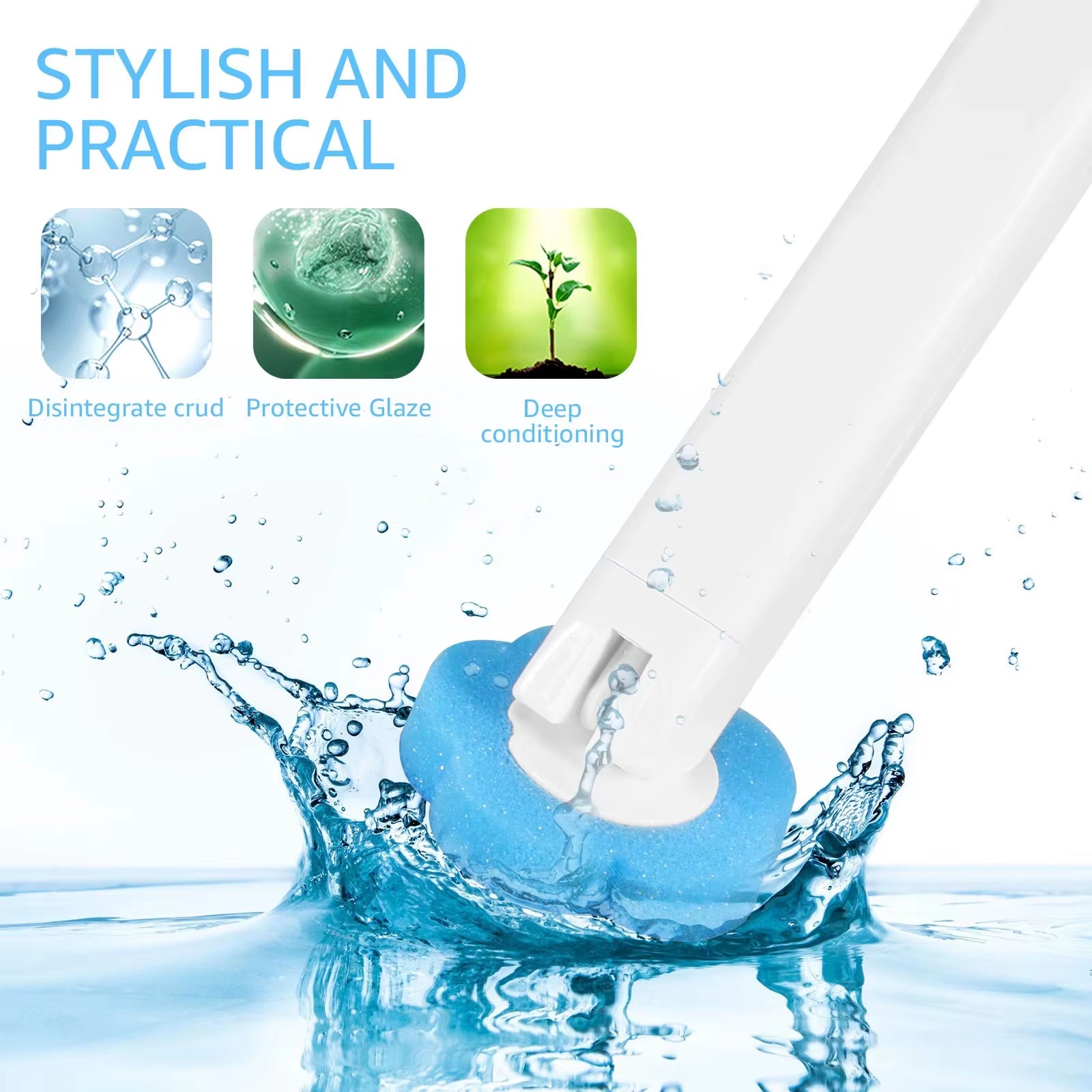 Toilet Brush with Disposable Replacement Head Kits Upgrade Long Handle Bathroom Cleaning Brush for Home Wc Accessories