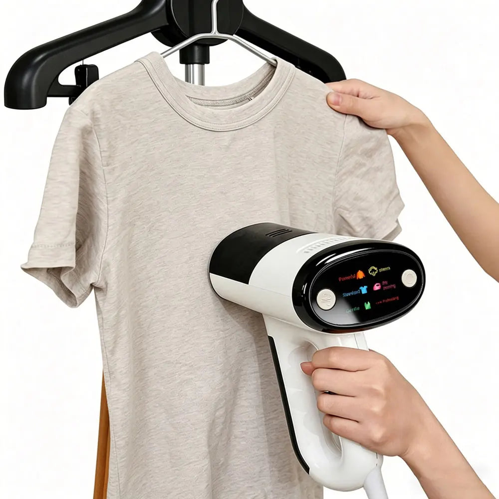 Handheld Steam Iron Household Garment Ironing Machine Strong Suction Dry Ironing Vacuum Steamer with Intelligent Handle Sensor