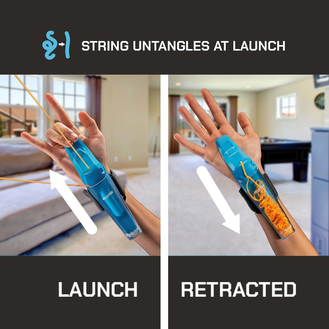 Aracna Glow-In-The-Dark Webshooter – Superhero String Launcher Toy for Kids, Teens & Adults – Patented, Reloading, Durable & Viral Web Shooting Action Toy for Endless Tricks & Epic Battles