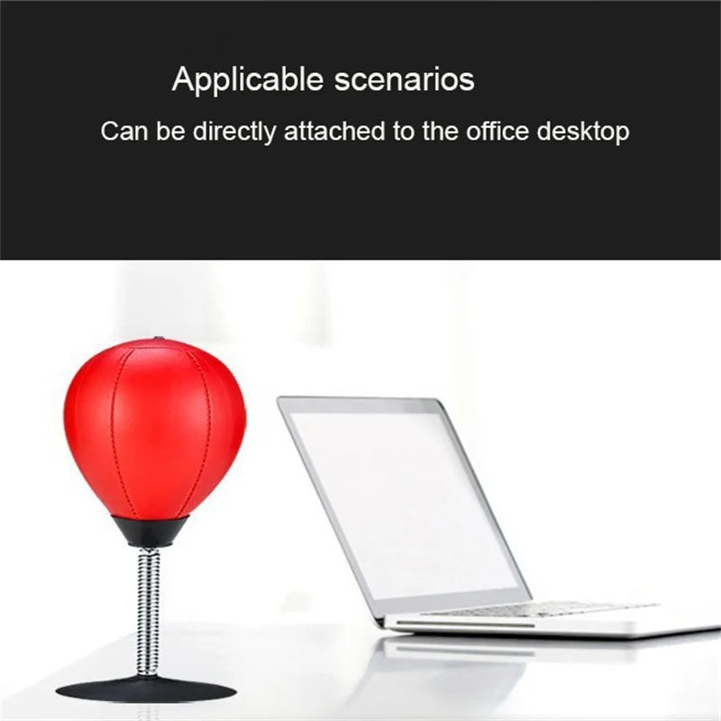 Desktop Boxing Ball Have Suction Cup Desk Punching Bag Boxing Equipment Kids and Adults Stress Relief Boxing Practice Exercise