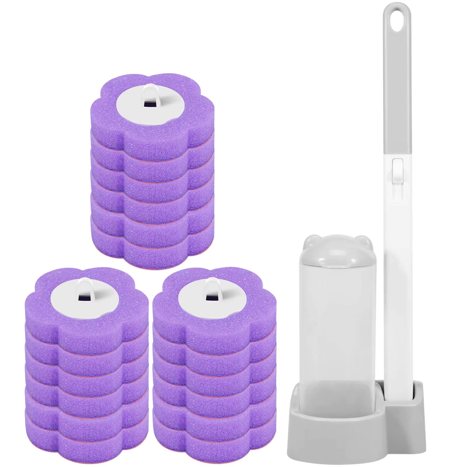 Toilet Brush with Disposable Replacement Head Kits Upgrade Long Handle Bathroom Cleaning Brush for Home Wc Accessories