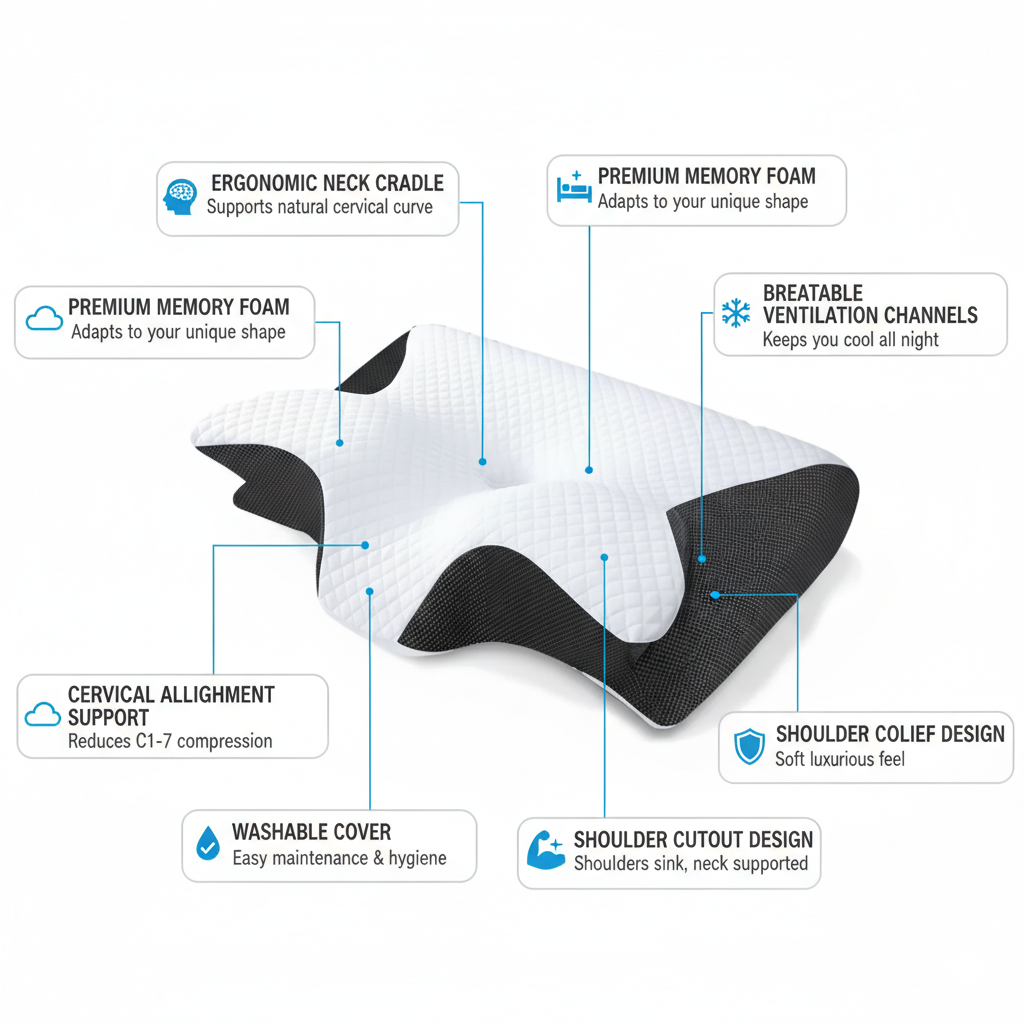 Shopiteria™ CerviCloud™ Orthopedic Pillow