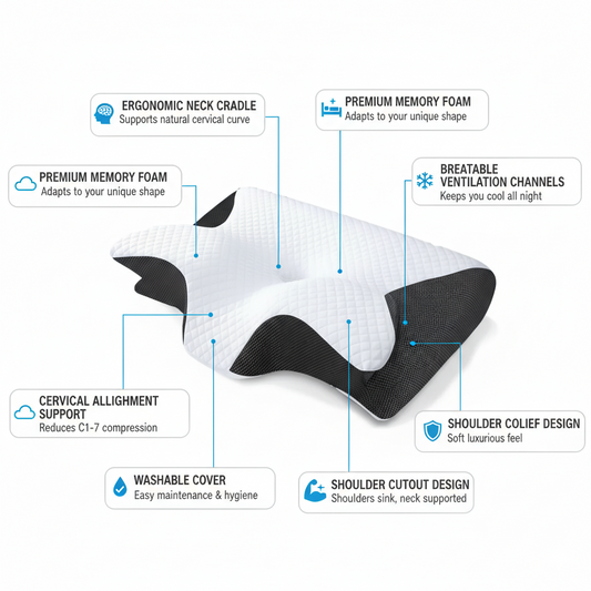 Shopiteria™ CerviCloud™ Orthopedic Pillow