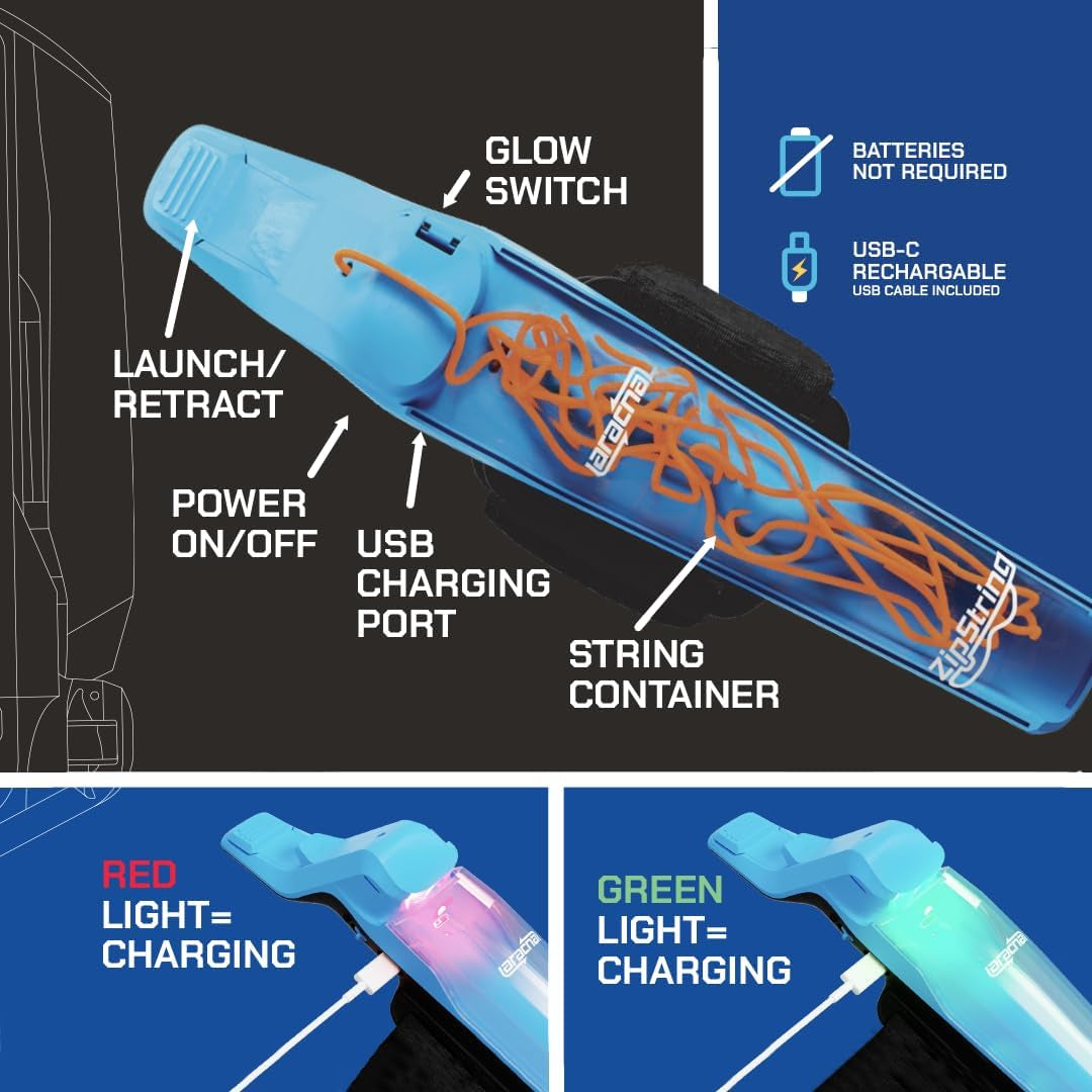 Aracna Glow-In-The-Dark Webshooter – Superhero String Launcher Toy for Kids, Teens & Adults – Patented, Reloading, Durable & Viral Web Shooting Action Toy for Endless Tricks & Epic Battles