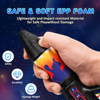 Rocket Launcher for Kids Self Launching Motorized Air Rocket Toy Rockets with Parachute Land 200 Feet of Flight Outdoor Toys