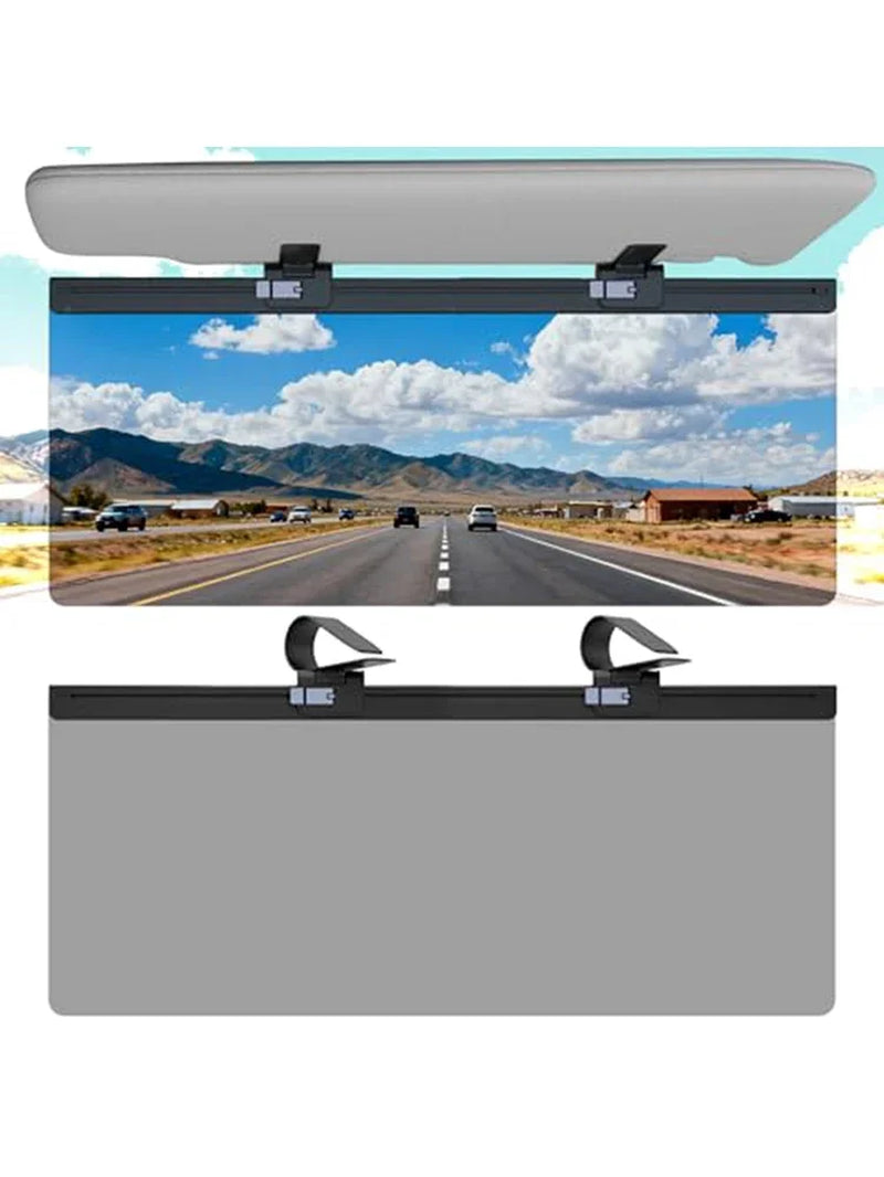 Universal Car Sun Visor Extender Adjustable anti Glare Driving Shield Extended Sun Visor with Dual Clips for Truck Windshield
