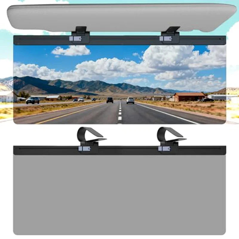 Universal Car Sun Visor Extender Adjustable anti Glare Driving Shield Extended Sun Visor with Dual Clips for Truck Windshield