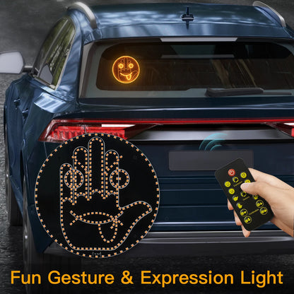 Waterproof Car Glow Palm Main Gesture Light Car Led Lighting Expression Finger Light Road Rage Middle Finger Gesture Palm Light