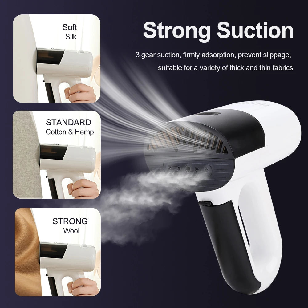 Handheld Steam Iron Household Garment Ironing Machine Strong Suction Dry Ironing Vacuum Steamer with Intelligent Handle Sensor