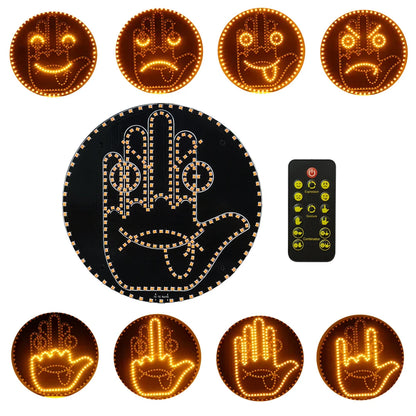 Waterproof Car Glow Palm Main Gesture Light Car Led Lighting Expression Finger Light Road Rage Middle Finger Gesture Palm Light