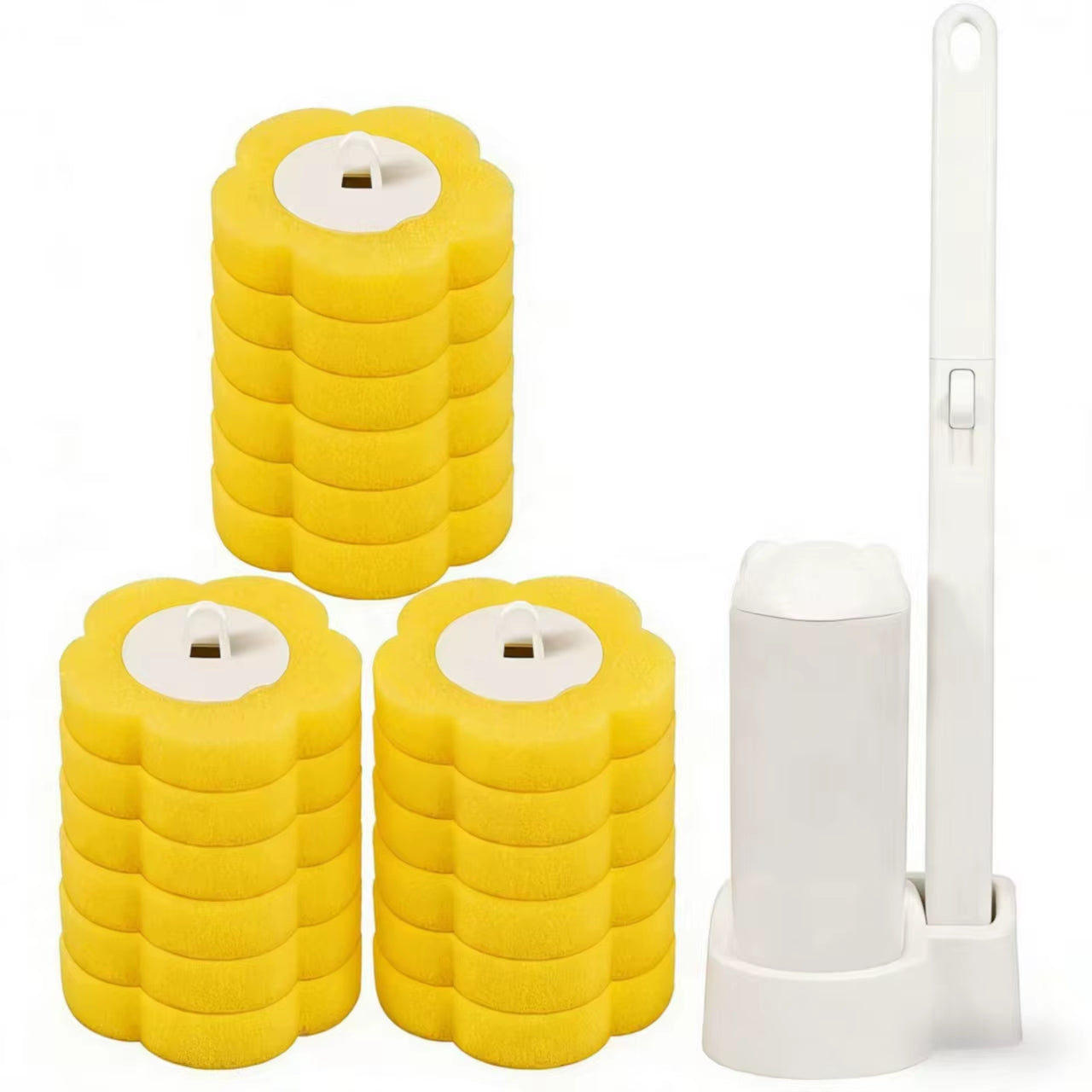 Toilet Brush with Disposable Replacement Head Kits Upgrade Long Handle Bathroom Cleaning Brush for Home Wc Accessories
